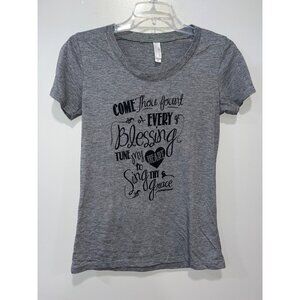 Bella Women's Short Sleeve‎ T-Shirt Size Medium Dark Gray Blessing Grace Floyd